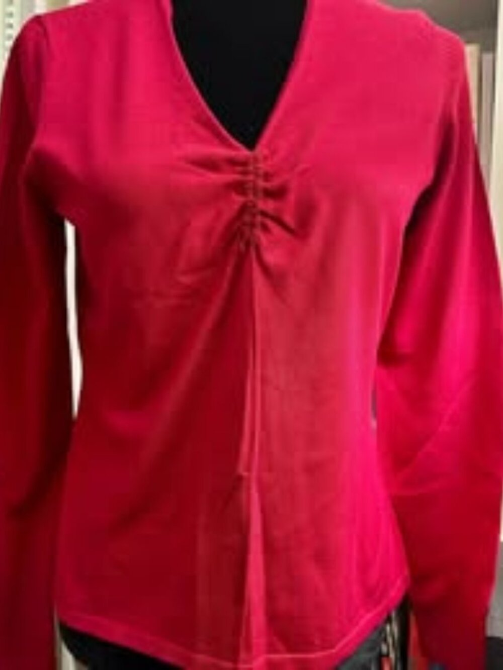 BUNDLE - Ann Taylor V-neck Sweaters (1 Pink and 1 Red) Size Small and Medium